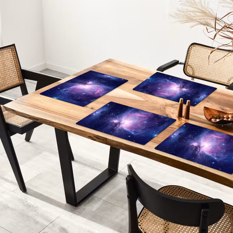 Ruimte - Sterren - Kleurrijk Placemat vinyl groot -zzsfeer4_Kitchenyeah-website