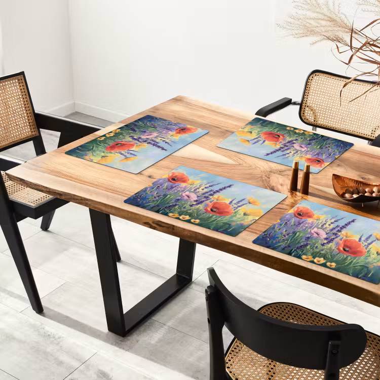 Weide - Bloemen - Kleurrijk Placemat vinyl groot -zzsfeer4_Kitchenyeah-website