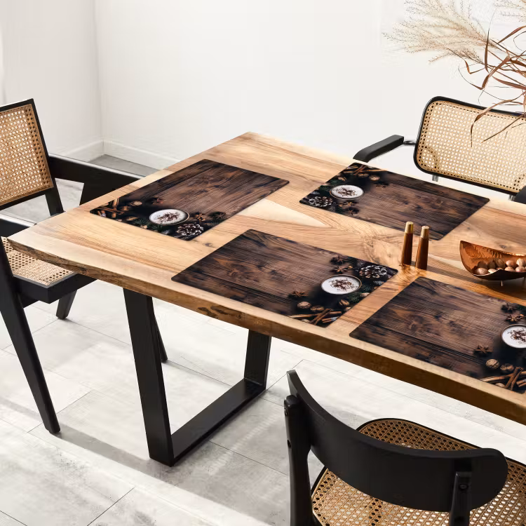 Winter - Houtlook - Stilleven Placemat vinyl groot -zzsfeer4_Kitchenyeah-website