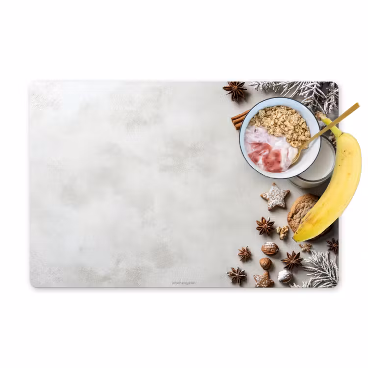 Winter - Kerst - Specerijen - Wit Placemat vinyl groot -zzzproduct_Kitchenyeah-website