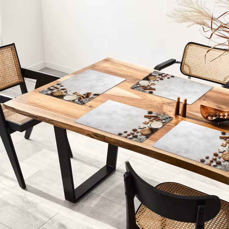 Winter - Kerst - Specerijen - Wit Placemat vinyl groot -zzsfeer4_Kitchenyeah-website