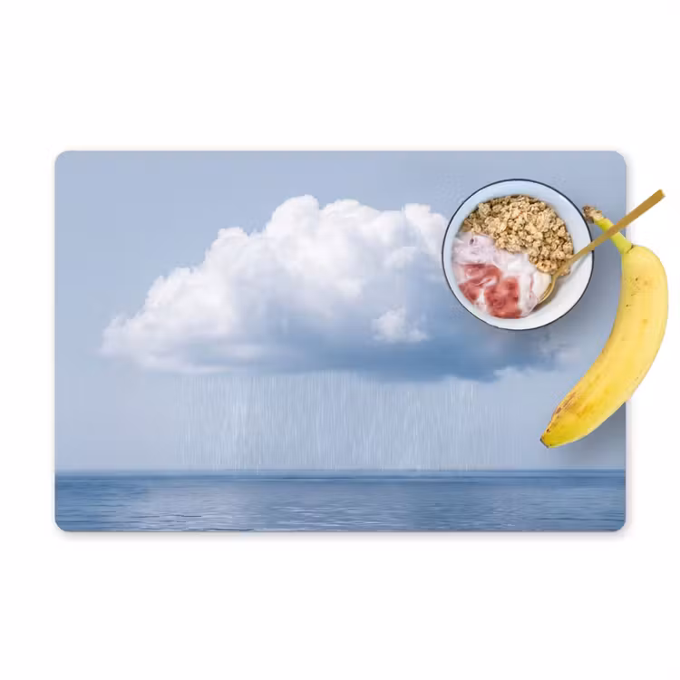Tischset - 6 Stück - Wolke – Regen – Natur - Wolk - Regen - Natuur Placemat vinyl groot