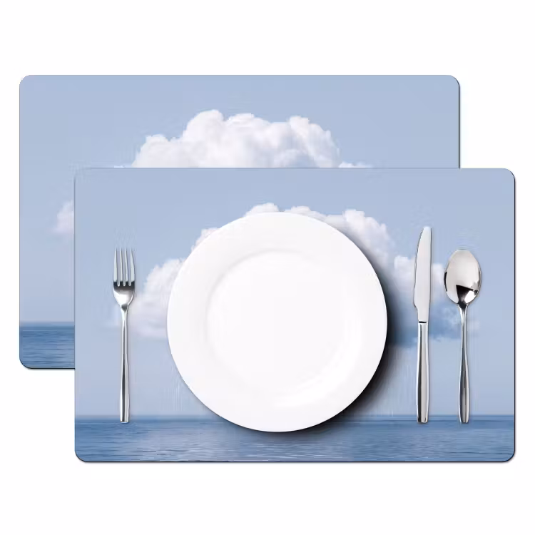 Tischset - 6 Stück - Wolke – Regen – Natur - Wolk - Regen - Natuur Placemat vinyl groot