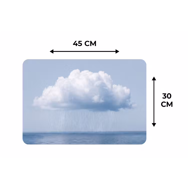 Tischset - 6 Stück - Wolke – Regen – Natur - Wolk - Regen - Natuur Placemat vinyl groot