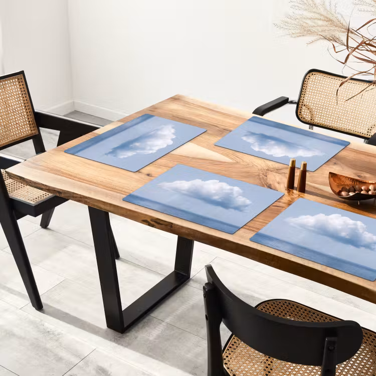 Tischset - 6 Stück - Wolke – Regen – Natur - Wolk - Regen - Natuur Placemat vinyl groot