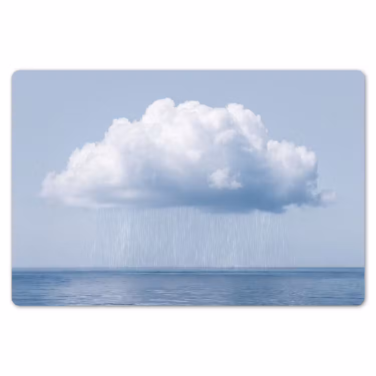 Tischset - 6 Stück - Wolke – Regen – Natur - Wolk - Regen - Natuur Placemat vinyl groot
