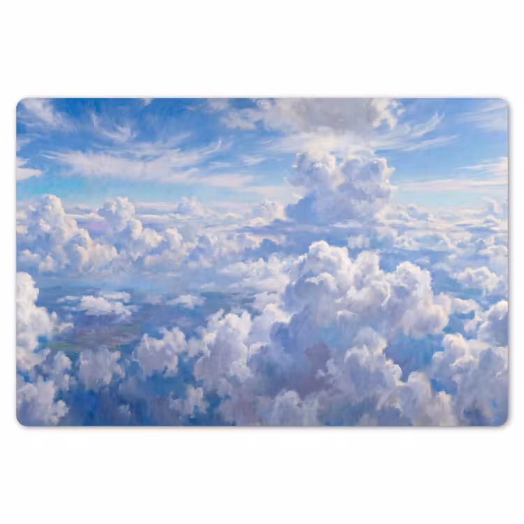 Wolken - Lucht - Natuur - Abstract - Blauw Placemat vinyl groot -zzsfeer1_Kitchenyeah-website
