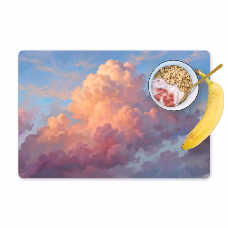 Wolken - Lucht - Natuur - Abstract - Kleurrijk Placemat vinyl groot -zzzproduct_Kitchenyeah-website