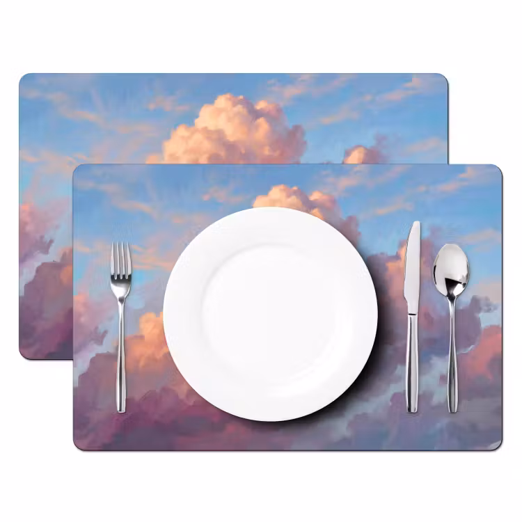 Wolken - Lucht - Natuur - Abstract - Kleurrijk Placemat vinyl groot -zzsfeer2_Kitchenyeah-website