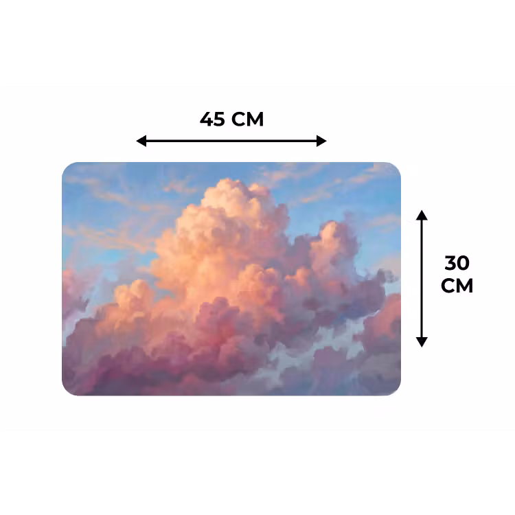 Wolken - Lucht - Natuur - Abstract - Kleurrijk Placemat vinyl groot -specs