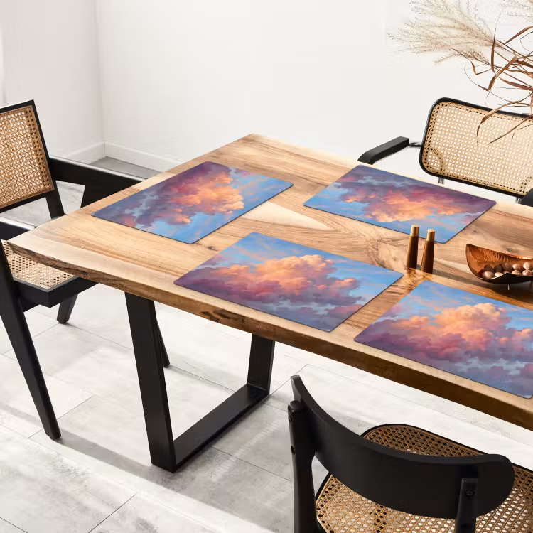 Wolken - Lucht - Natuur - Abstract - Kleurrijk Placemat vinyl groot -zzsfeer4_Kitchenyeah-website