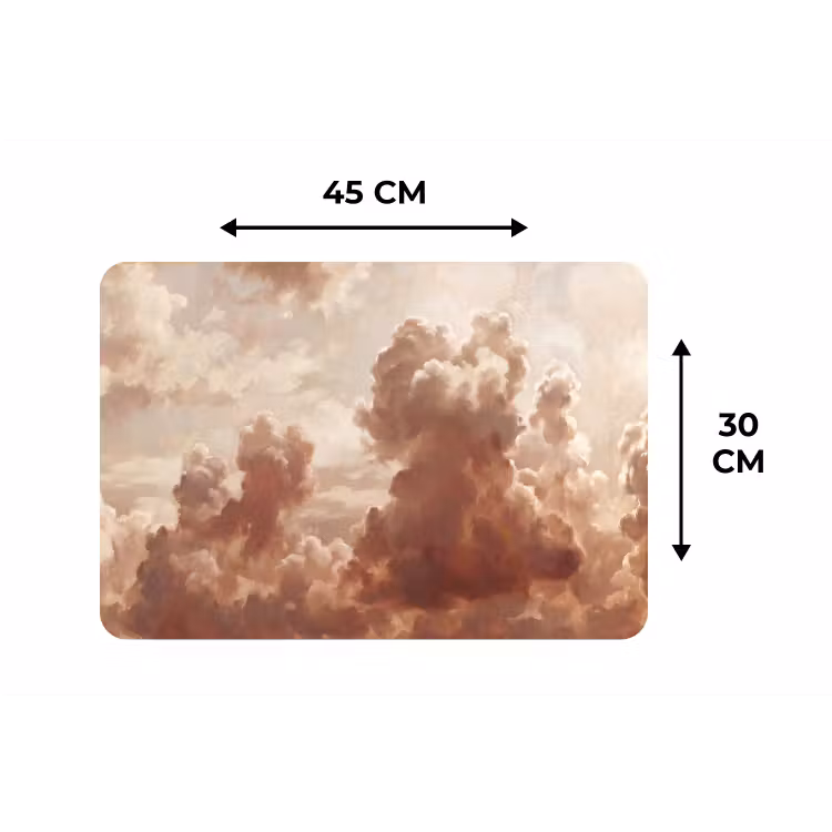 Wolken - Lucht - Natuur - Modern - Bruin Placemat vinyl groot -specs