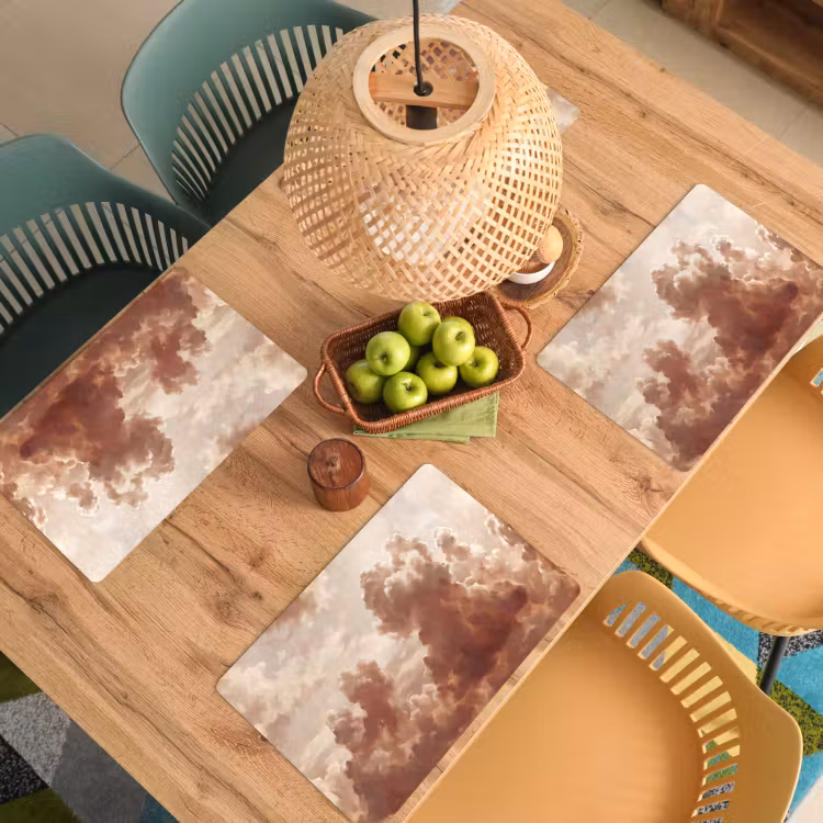 Wolken - Lucht - Natuur - Modern - Bruin Placemat vinyl groot -zzsfeer5_Kitchenyeah-website