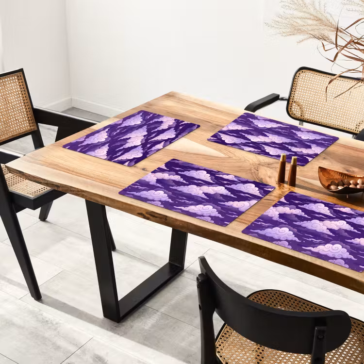 Wolken - Nacht - Natuur - Abstract - Paars Placemat vinyl groot -zzsfeer4_Kitchenyeah-website
