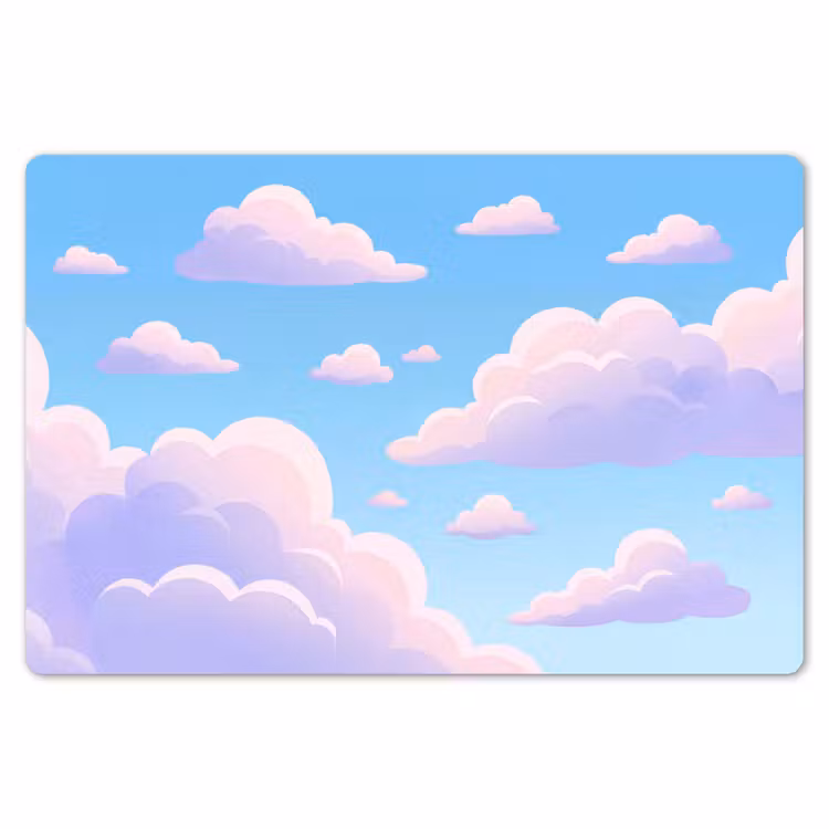 Wolken - Roze - Blauw - Natuur - Modern Placemat vinyl groot -zzsfeer1_Kitchenyeah-website