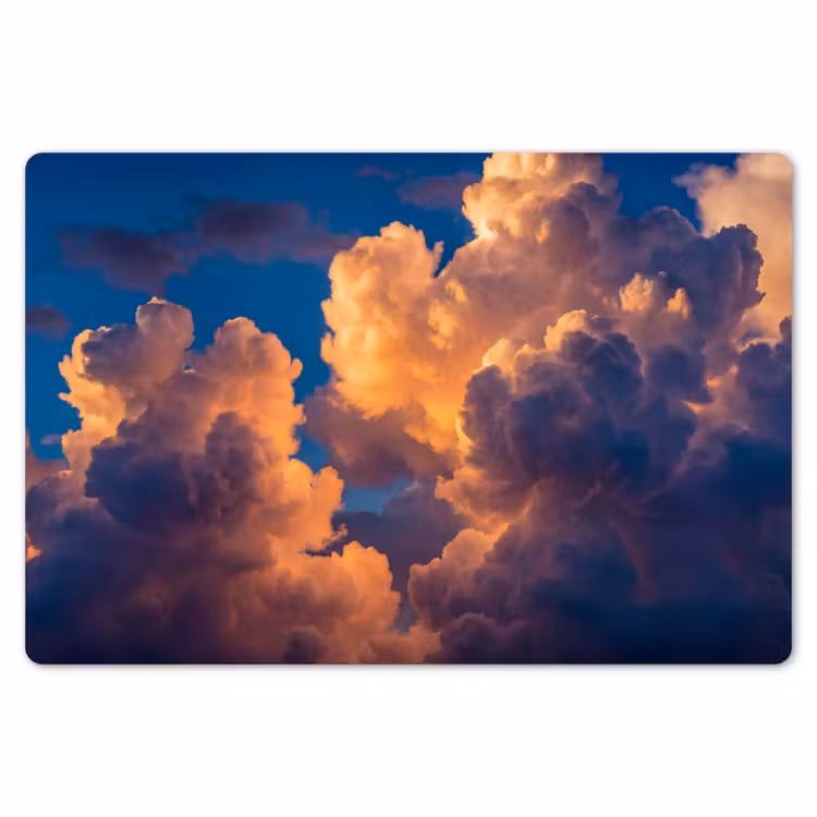 Wolken - Zonsondergang - Natuur - Oranje - Blauw Placemat vinyl groot -zzsfeer1_Kitchenyeah-website