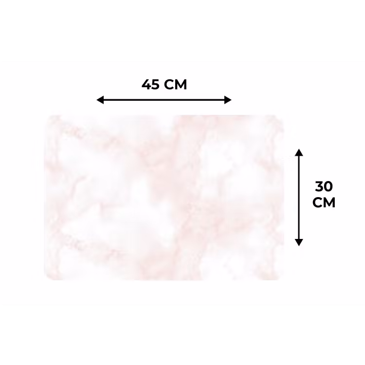 Wolkenstructuur - Roze - Marmer Placemat vinyl groot 368 -specs