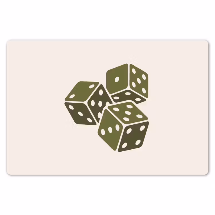 Dobbelsteen - Spel - Groen - Abstract Placemat vinyl groot -zzsfeer1_Kitchenyeah-website