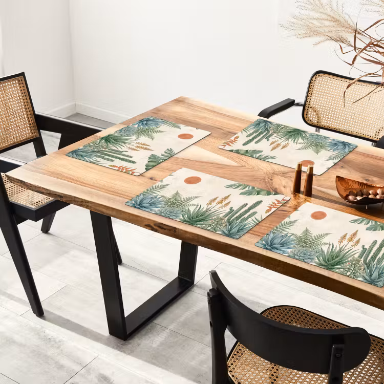 Woestijn - Planten - Groen Placemat vinyl groot -zzsfeer4_Kitchenyeah-website