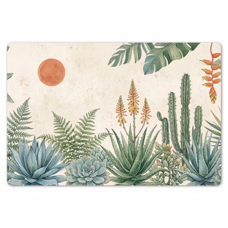 Woestijn - Planten - Groen Placemat vinyl groot -zzsfeer1_Kitchenyeah-website