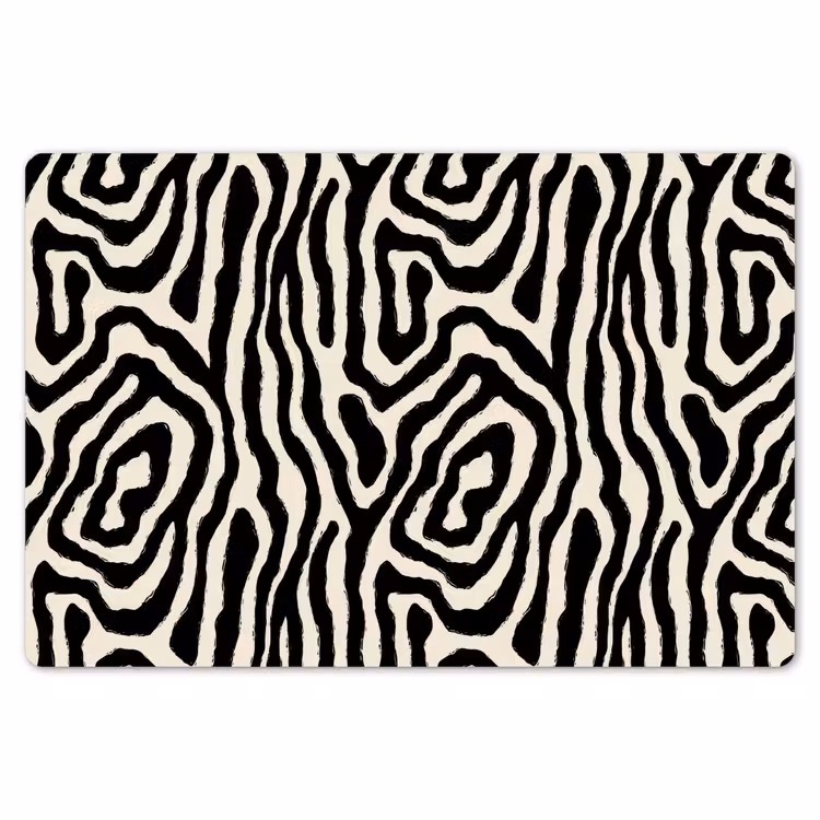 Zebra - Abstract - Zwart Placemat vinyl groot 368 -zzsfeer1_Kitchenyeah-website