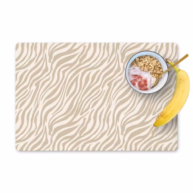 Zebra - Patroon - Beige Placemat vinyl groot 368 -zzzproduct_Kitchenyeah-website
