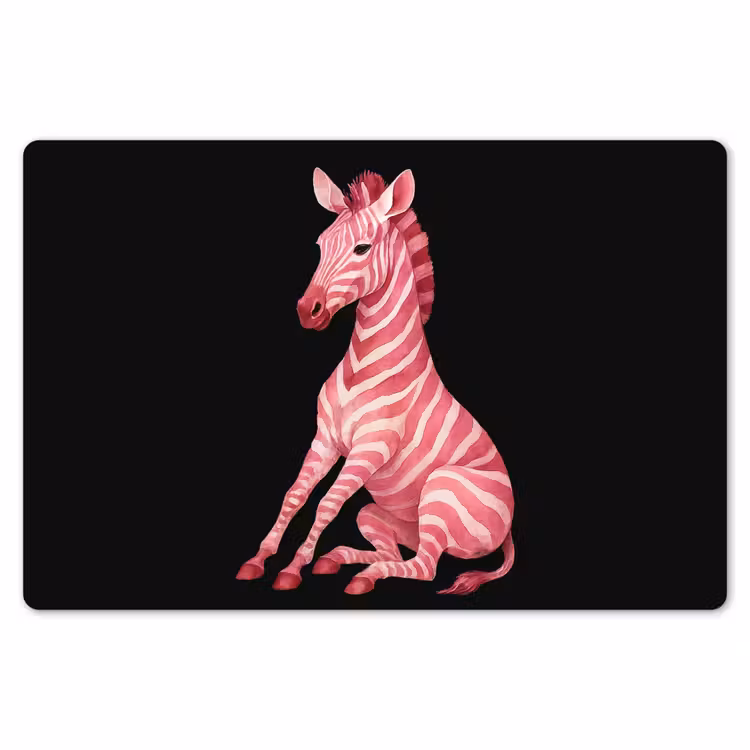 Zebra - Roze - Gestreept Placemat vinyl groot -zzsfeer1_Kitchenyeah-website