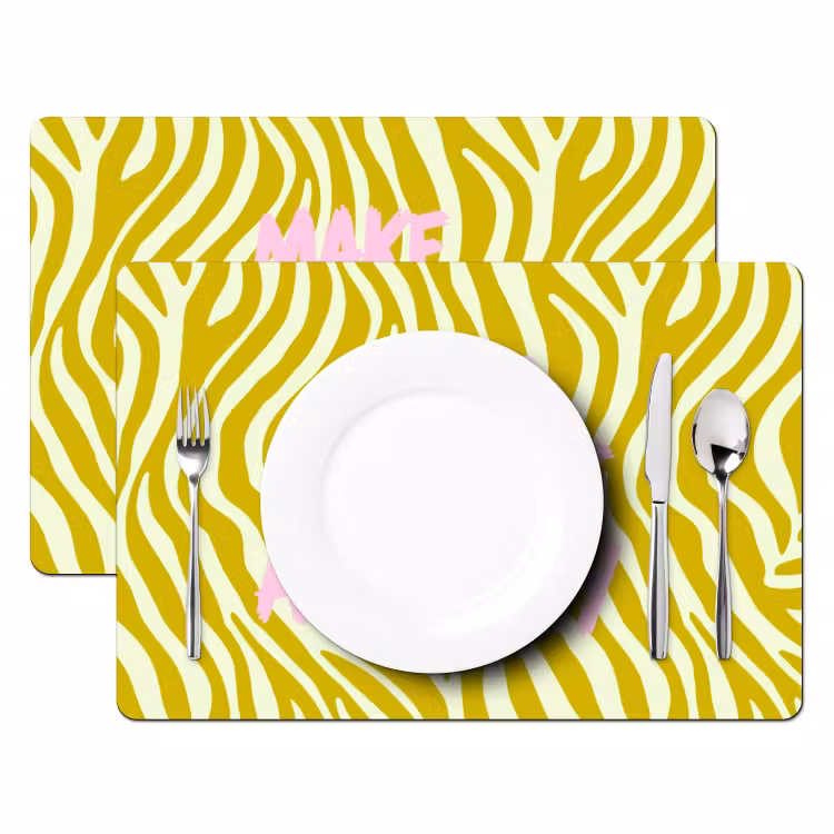 Zebraprint - Priority - Roze Placemat vinyl groot -zzsfeer2_Kitchenyeah-website