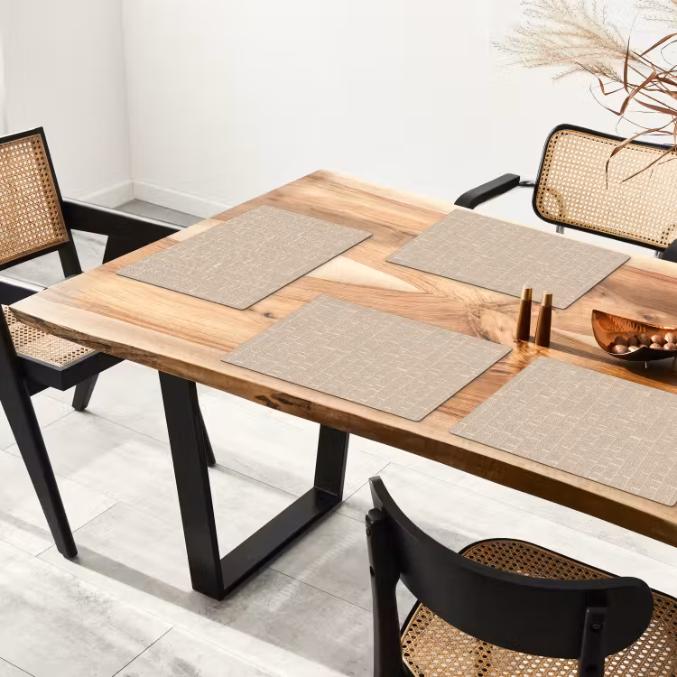 Krant - Nieuws - Historisch - Vintage - Beige Placemat vinyl groot -zzsfeer4_Kitchenyeah-website