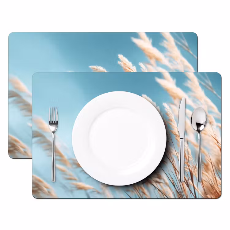 Siergras - Wind - Lichtbruin Placemat vinyl groot -zzsfeer2_Kitchenyeah-website