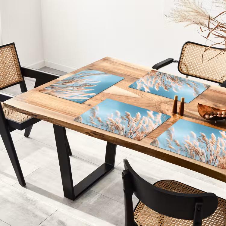 Siergras - Wind - Lichtbruin Placemat vinyl groot -zzsfeer4_Kitchenyeah-website