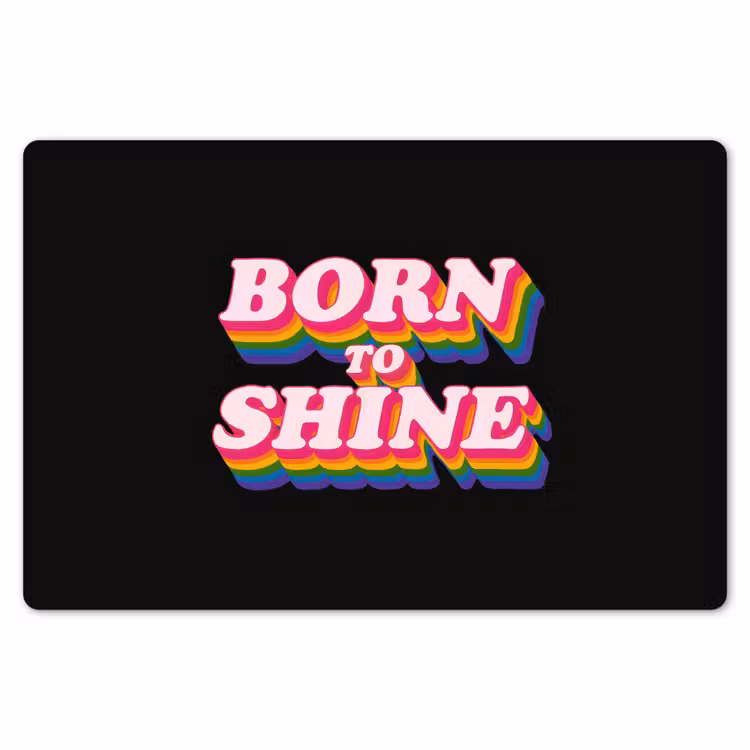 Quote - Regenboog - Roze - Zwart Placemat vinyl groot -zzsfeer1_Kitchenyeah-website