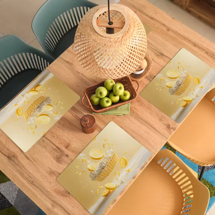 Citroen - Taart - Eten - Geel Placemat vinyl groot -zzsfeer5_Kitchenyeah-website