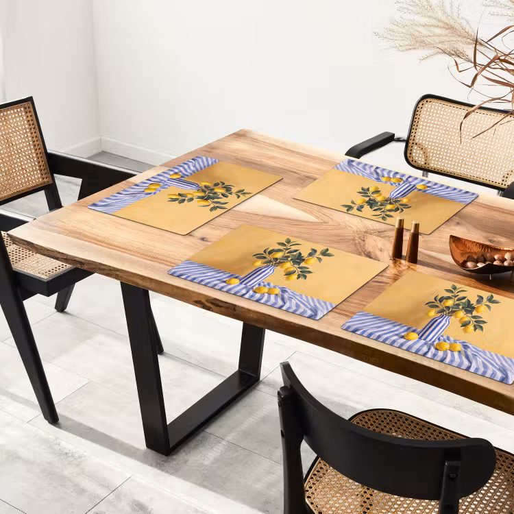 Tischset - 6 Stück - Zitrone – Stillleben – Modern - Citroen - Stilleven - Modern Placemat vinyl groot