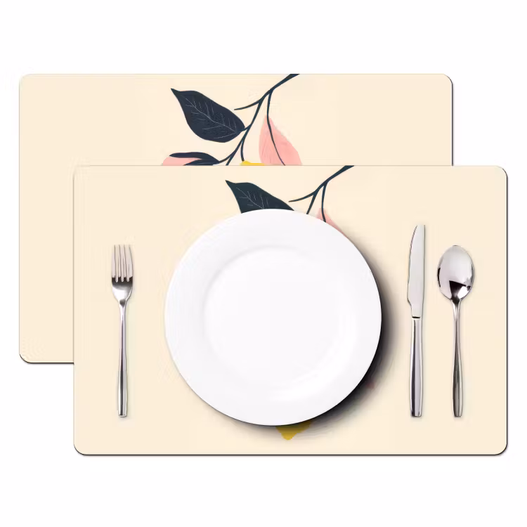 Citroenen - Felgeel - Tak - Bladeren Placemat vinyl groot -zzsfeer2_Kitchenyeah-website