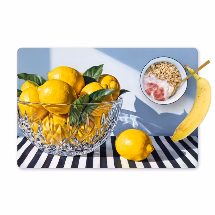 Tischset - 6 Stück - Zitronen – Obst – Gelb - Citroenen - Fruit - Geel Placemat vinyl groot