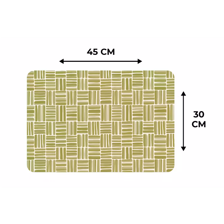 Vlecht - Patroon - Groen Placemat vinyl groot 368 -specs