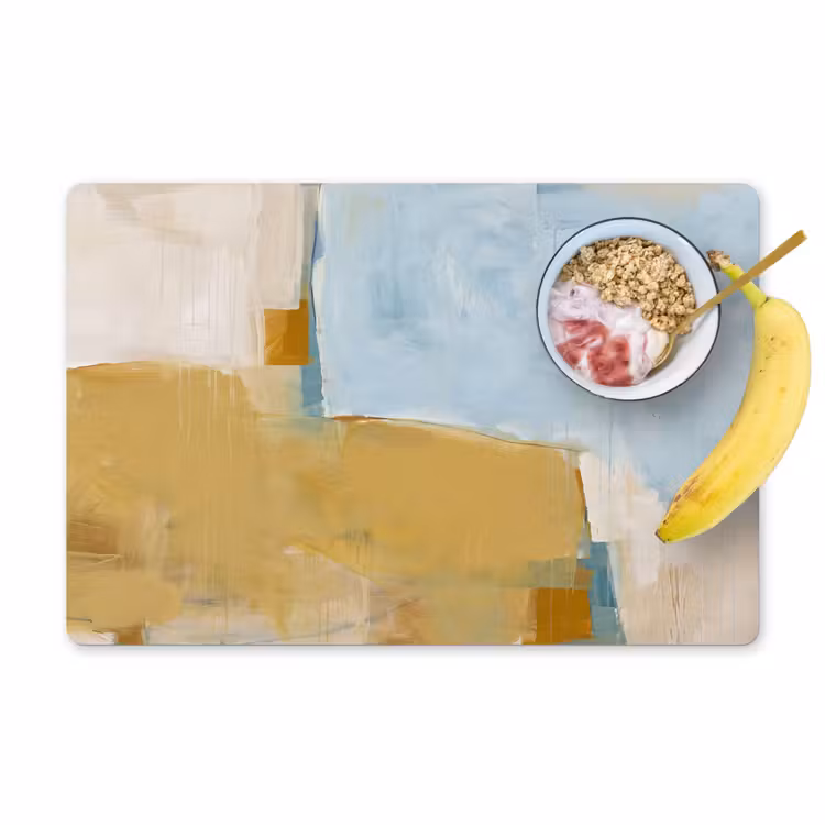 Abstract - Kleuren - Kunst - Modern - Blauw Placemat vinyl groot -zzzproduct_Kitchenyeah-website