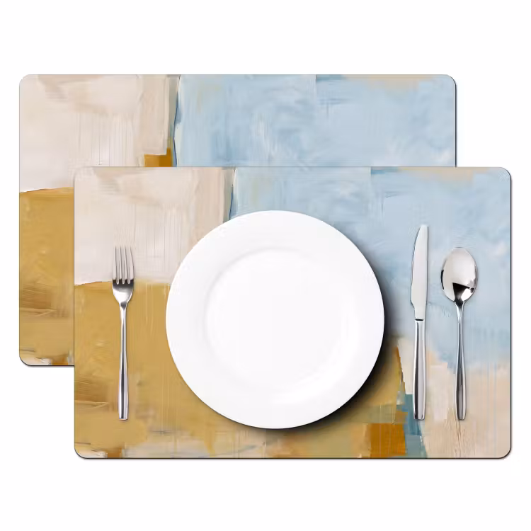 Abstract - Kleuren - Kunst - Modern - Blauw Placemat vinyl groot -zzsfeer2_Kitchenyeah-website