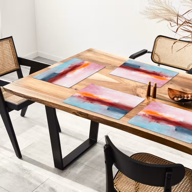 Abstract - Kleuren - Modern - Kunst - Roze Placemat vinyl groot -zzsfeer4_Kitchenyeah-website