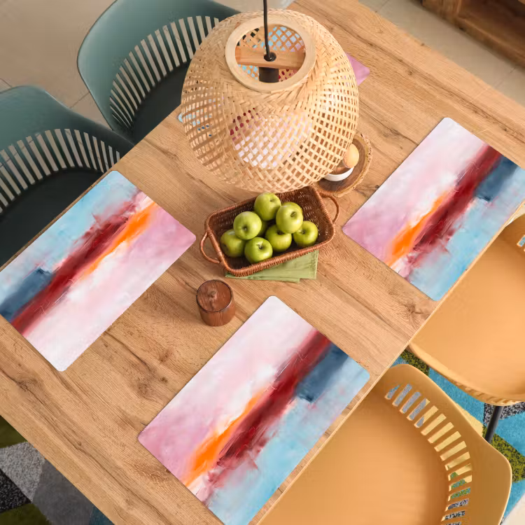 Abstract - Kleuren - Modern - Kunst - Roze Placemat vinyl groot -zzsfeer5_Kitchenyeah-website