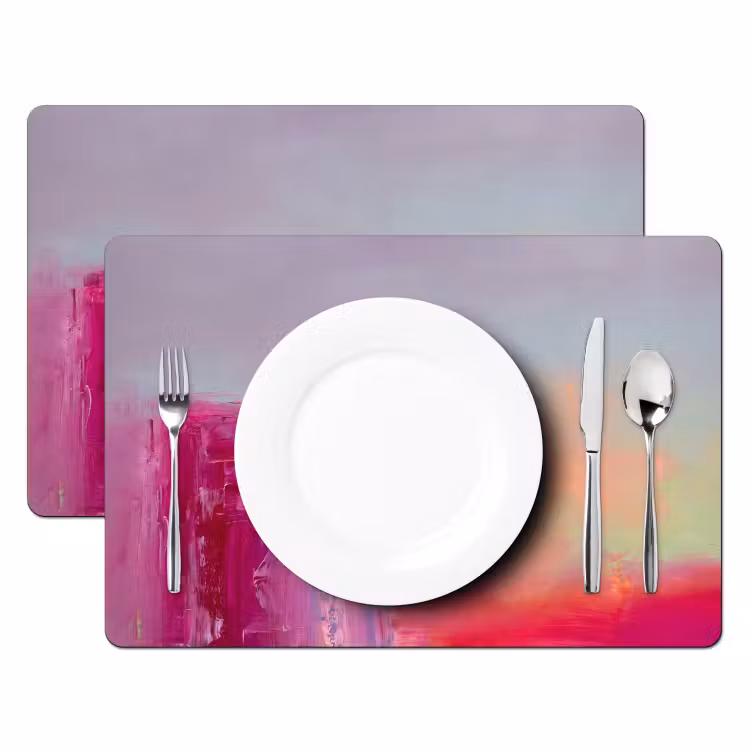 Abstract - Kleuren - Modern - Roze Placemat vinyl groot -zzsfeer2_Kitchenyeah-website