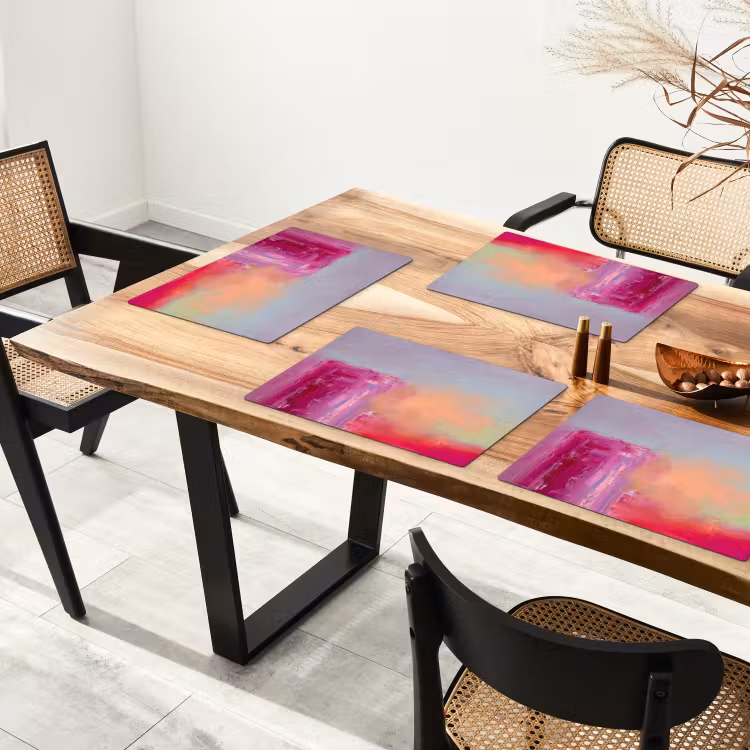 Abstract - Kleuren - Modern - Roze Placemat vinyl groot -zzsfeer4_Kitchenyeah-website