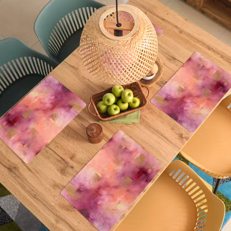 Abstract - Kleuren - Modern - Roze - Paars Placemat vinyl groot -zzsfeer5_Kitchenyeah-website