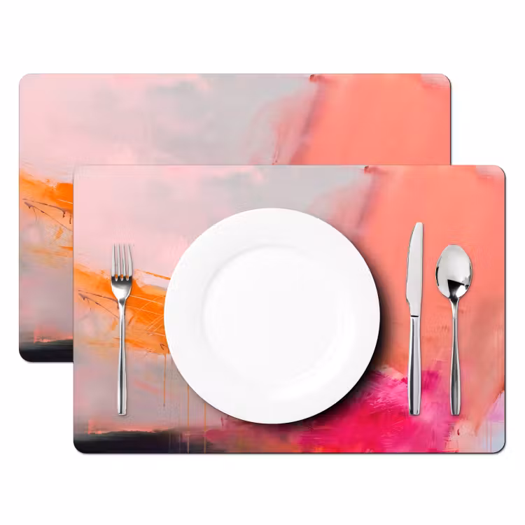 Abstract - Kleurrijk - Modern - Roze Placemat vinyl groot -zzsfeer2_Kitchenyeah-website