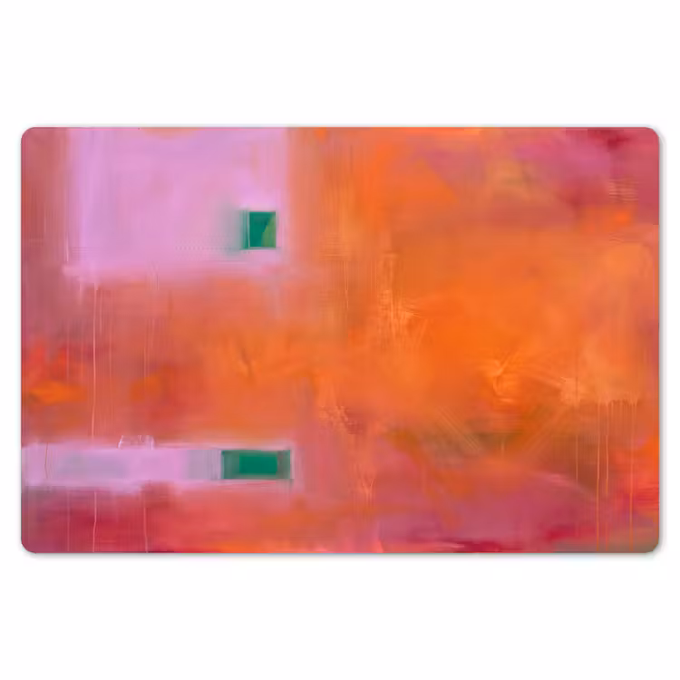 Abstract - Vlakken - Kunst - Modern - Oranje Placemat vinyl groot -zzsfeer1_Kitchenyeah-website