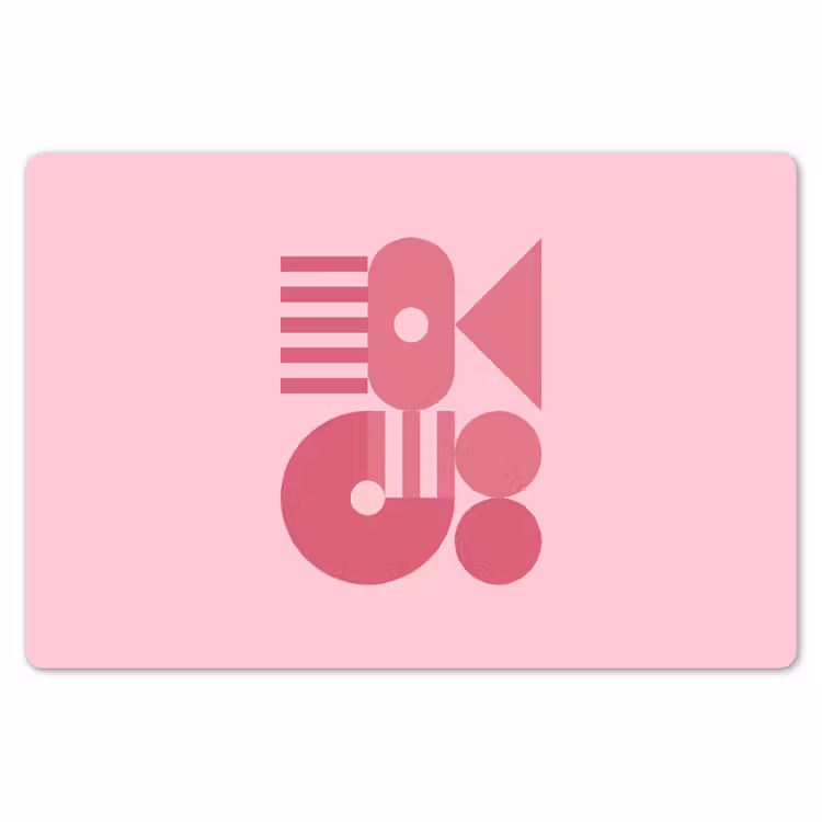 Abstract - Geometrisch - Vormen - Roze Placemat vinyl groot -zzsfeer1_Kitchenyeah-website