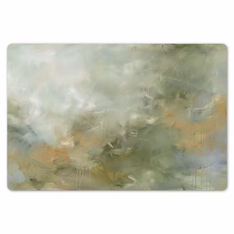 Abstract - Groen - Beige - Modern - Kunst Placemat vinyl groot -zzsfeer1_Kitchenyeah-website