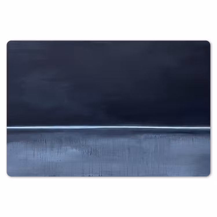 Abstract - Horizontale lijn - Minimalistisch - Donkerblauw - Kunst Placemat vinyl groot -zzsfeer1_Kitchenyeah-website