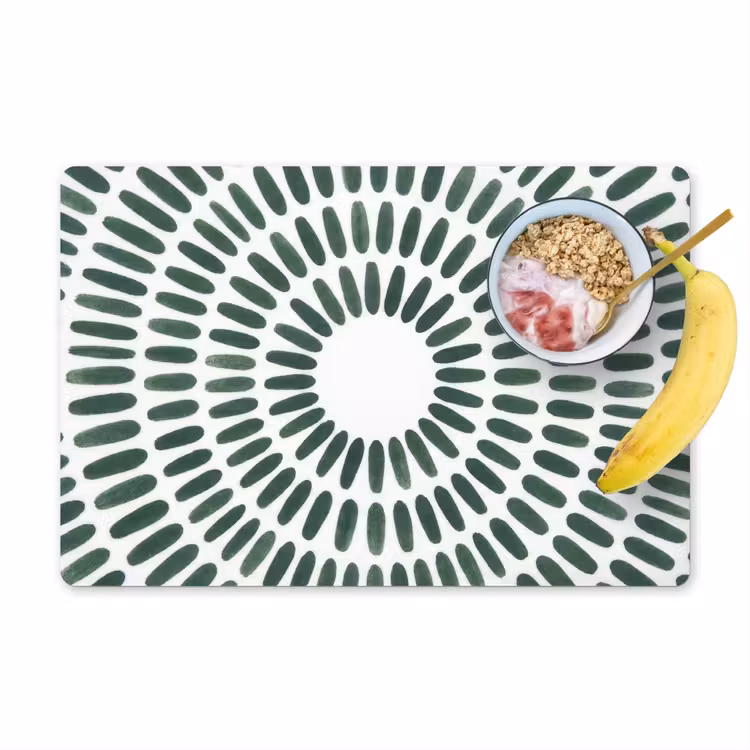 Abstract - Cirkel - Patroon - Modern - Groen Placemat vinyl groot -zzzproduct_Kitchenyeah-website